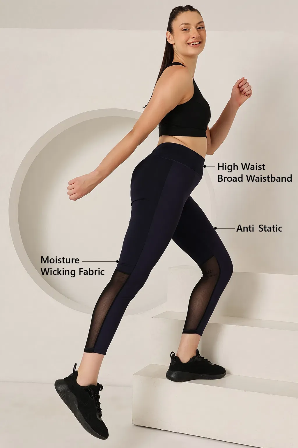 Activewear Ankle Length Tights in Navy image 4
