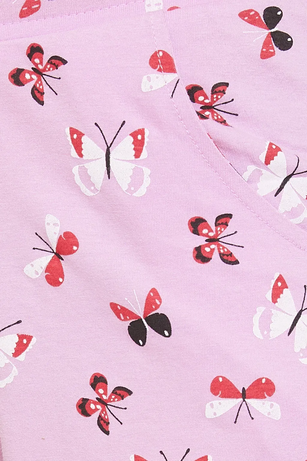 Butterfly Button Down Night Suit in Light Purple - 100% Cotton image 4