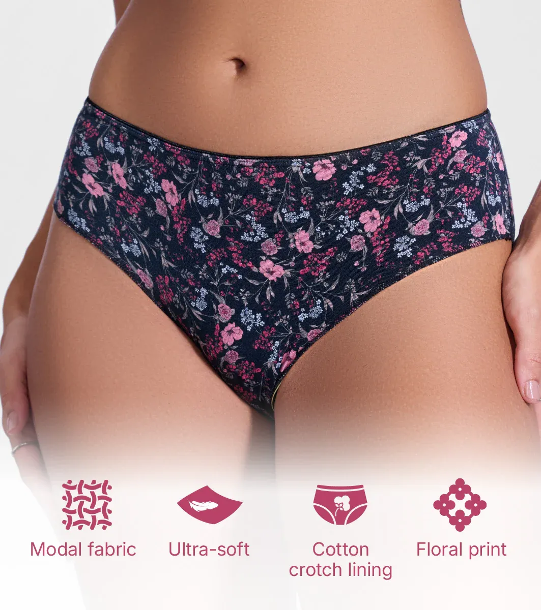 Enamor P177 Ultimate Softness Modal Hipster Panty for Women - Mid Wais image 5